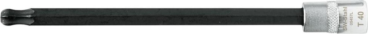SW-Stahl 05457L schroevendraaierbit, 1/4", T-profiel, T40, met kogelkopschroevendraaierbit voor Torx I zeskantinzet