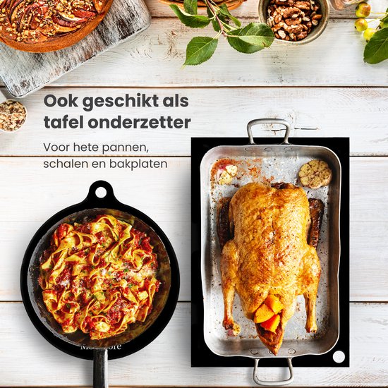 MoreCore Inductie Beschermer - Hittebestendig tot 280 ºC - Inductie Matjes Rond - Panbeschermers - Onderzetters Pannen - Afdekplaat voor Kookplaat - Inductie Mat - Inductiebeschermer - Inductie Afdekplaat - 6 Stuks