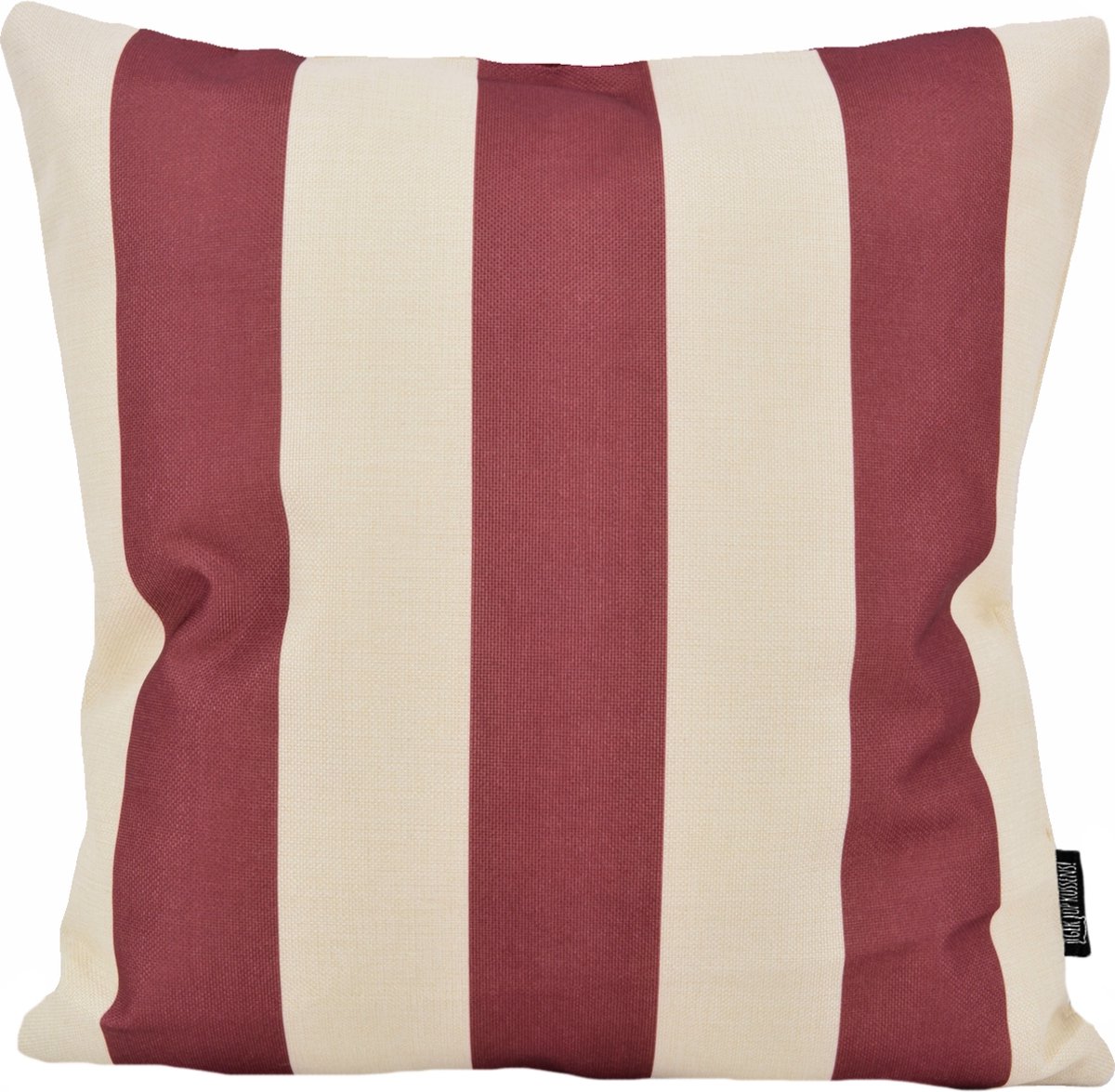 Gek op Kussens! Ela Stripe Wijnrood Kussenhoes | 45 x 45 cm | Katoen/Linnen
