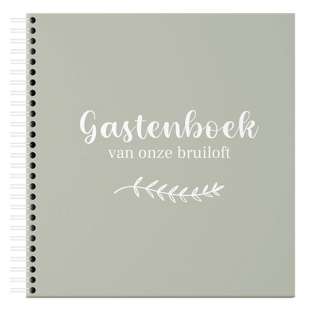 Fyllbooks - Gastenboek van onze bruiloft - Receptieboek Huwelijk - Olijfgroen - 96 Pagina's