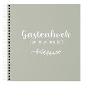 Fyllbooks - Gastenboek van onze bruiloft - Receptieboek Huwelijk - Olijfgroen - 96 Pagina's