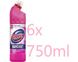 Glorix Toiletreiniger - bleek - pink - 6x 750ML - Voordeelverpakking