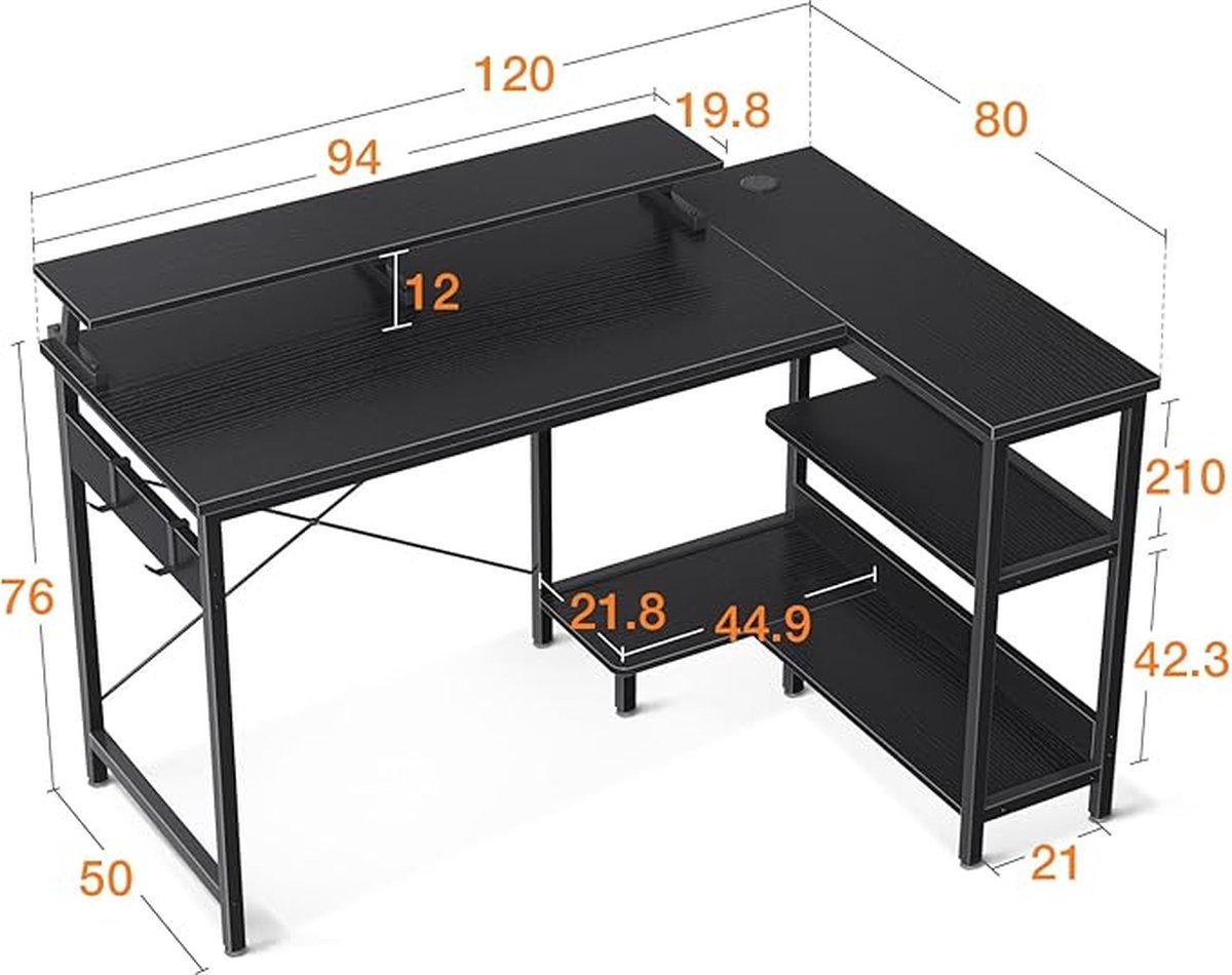 computer bureau, ruimtebesparend / Eenvoudige montage / Monitor Stand 120D x 88W x 80H centimetres