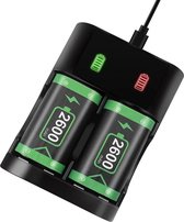 X-Box Oplaadstation - Controller Batterijen 2 stuks met oplader - Series X/S ONE X/S - Accu pack