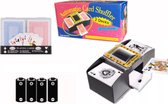 Automatische Kaartenschudmachine + 2 Sets Speelkaarten (2x56) + Batterijen | Poker Poker Shuffler 785 | Kaarten | Poker | Blackjack
