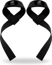 AJ-Sports Lifting Straps - Wrist wraps - Straps - Lifting grips - Deadlift Straps - Padded straps - 2 stuks - Powerlifting – Fitness – Krachttraining - Padding & anti slip – Zwart