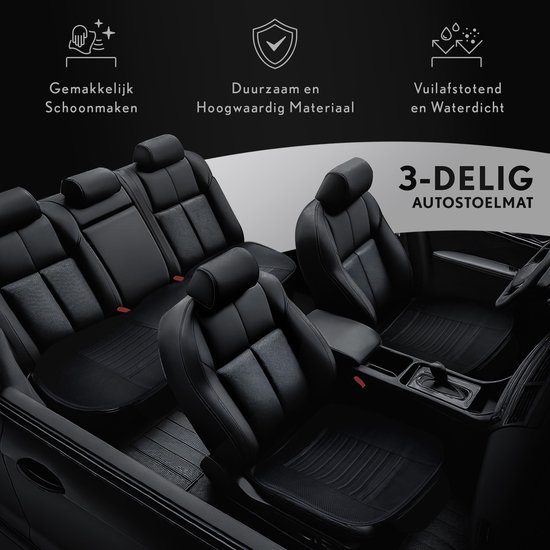 WOLTU AS7259 Autostoelhoes, Universele Polyester stoelhoezen, Supersnelle Patroonstijl, Zwart