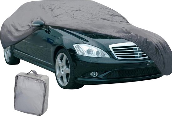 Upgrade4cars autohoes, buiten, volledige garage, ademend en waterdicht, complete autohoes voor alle seizoenen, universele autohoes, afmetingen personenauto: M: 431 x 165 x 120 cm