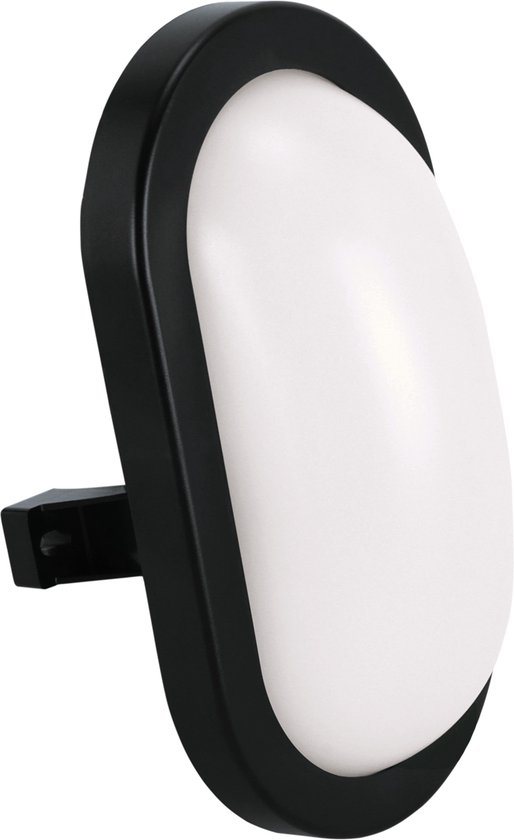 18W LED 4000K IP65 Ovale Wandleuchte mit weißer Blende für Innen, Außen, Bad, Büro, Flur, Korridor, Hauswirtschaftsraum, Garten, Schuppen, Werkstatt, Terrasse usw. - Verbesserte Version
