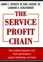 Boekomslag: 'The Service Profit Chain' in rode letters met een oranje kader op een witte achtergrond.