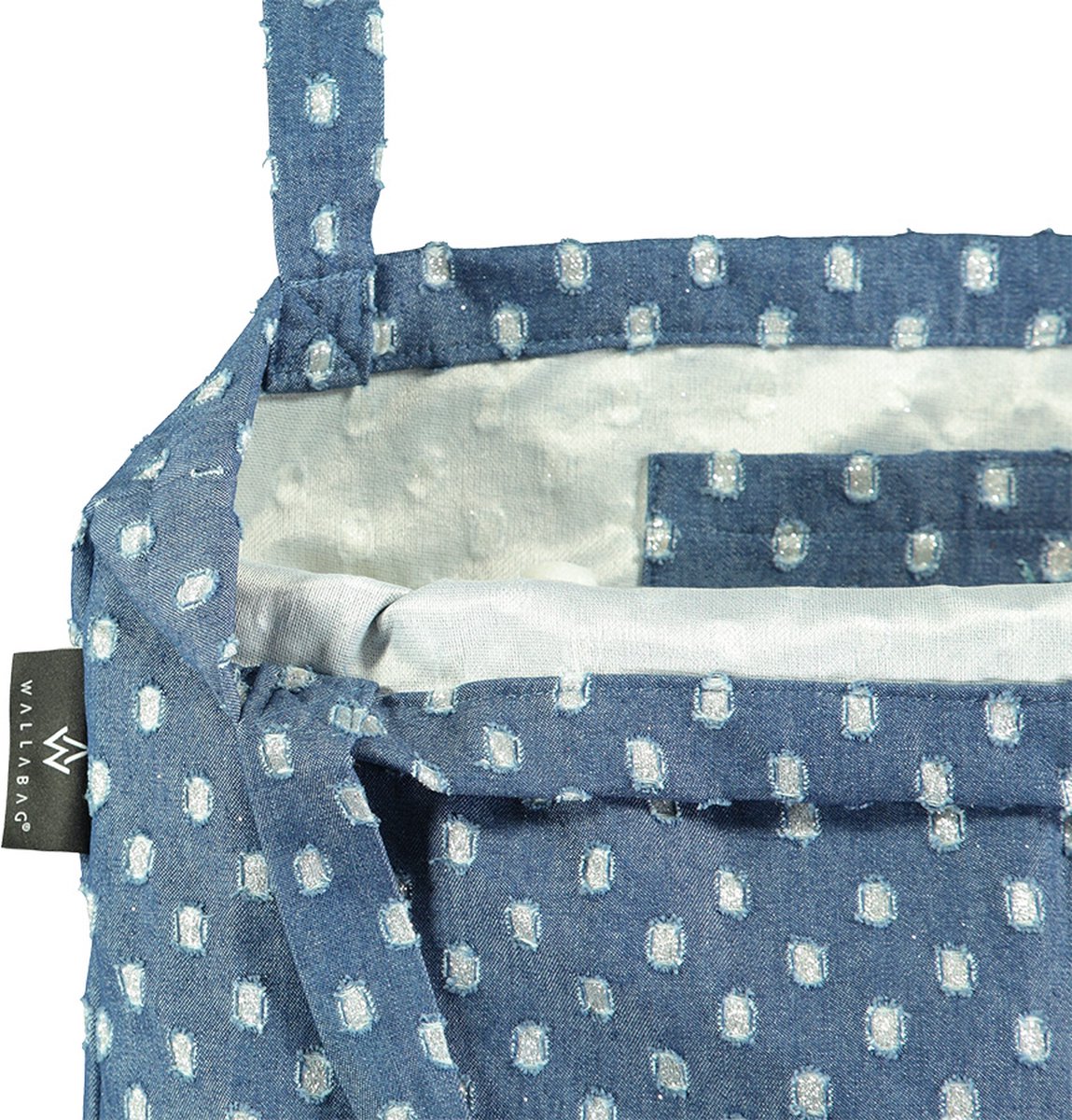 Wallabag - Tote Bag - Luiertas - Shopper - Mom Bag Fancy Denim Mix – foto 2