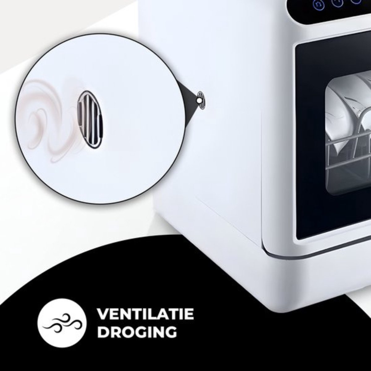 Livista Mini Vaatwasser incl. APP - Vaatwasser - Vaatwasser Vrijstaand - Afwasmachine - Camping Vaatwasser - Wit — afbeelding 4