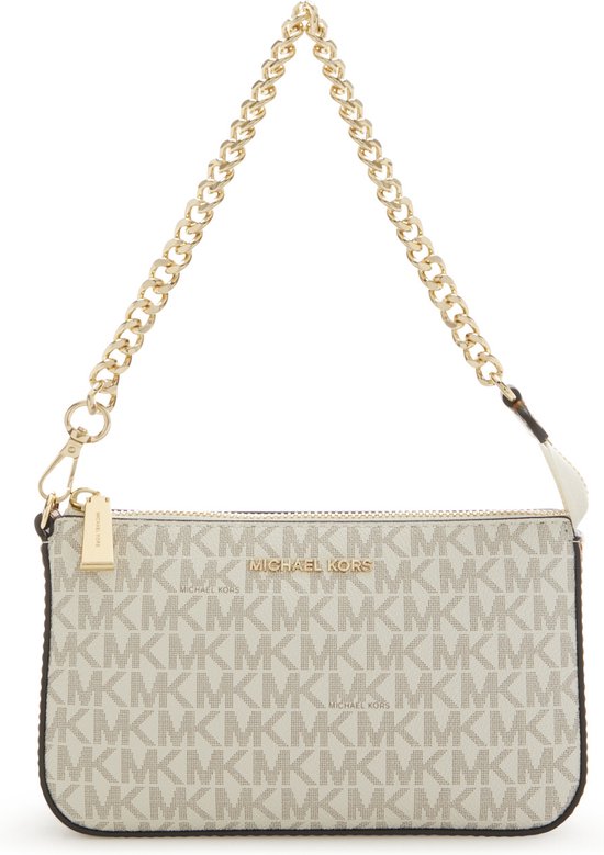 Michael Kors Chain Pouchette Dames Crossbodytas - Vanilla