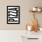 Fotolijst inclusief poster - Posterlijst 20x30 cm - Posters - Pizza - Japandi - Decoratie - Vintage - Foto in lijst - Keuken decoratie muur - Wanddecoratie accessoires - Muurdecoratie - Schilderijen