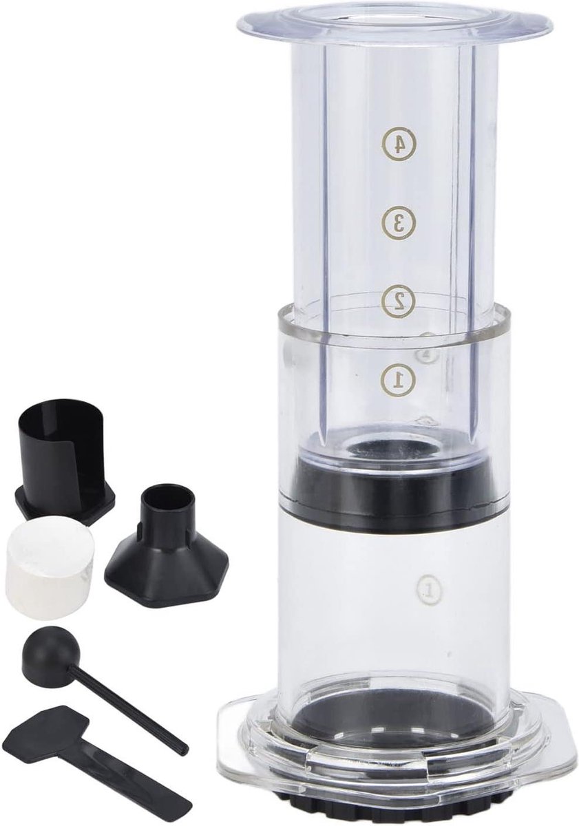 Draagbaar Handmatig Koffie- en Espressoapparaat 1-4 Kopjes 300 Ml - Franse Pers Koffiezetapparaat voor Thuiskeuken Reizen Camping Restaurant