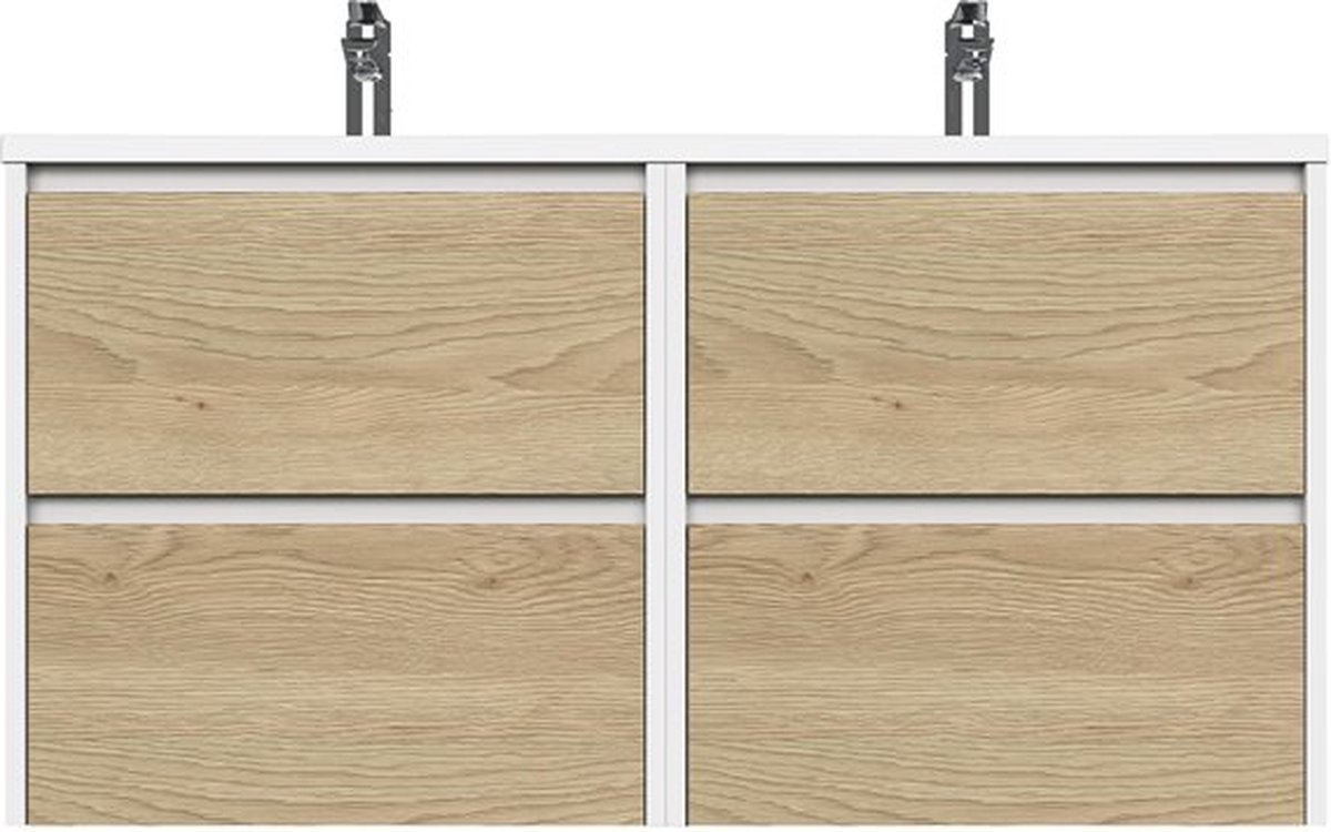 Tiger Reverse meubelset wastafelonderkast Naturel eik mat wit