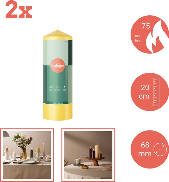 bolsius-stompkaars-essentials-200-68-1-stuk-sunny-yellow