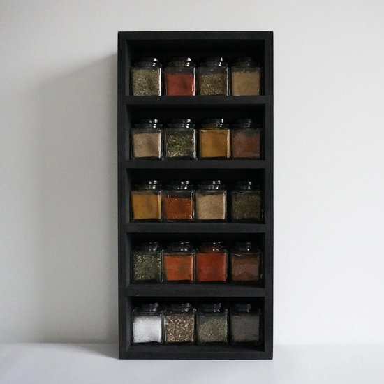 Zwart kruidenrek (20 kruidenpotjes