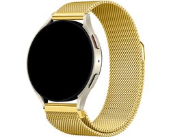 Stravo Smartwatch Milanees bandje 22mm - Goud - Luxe Milanees horlogebandje geschikt voor Samsung Galaxy Watch 1 46mm / Galaxy Watch 3 45mm / Gear S3 Classic & Frontier - Amazfit GTR 47mm / GTR 2 / GTR 3 - OnePlus Watch / Garmin / Huawei
