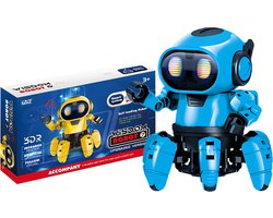 foto van MØBLER & CO Robot speelgoed - Robot bouwpakket - Interactieve robot - Bouwpakket kinderen - Robot kinderen speelgoed - Blauw