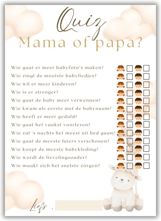 Mama of Papa Invulkaarten