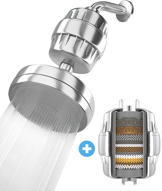 iSpring SF2S 33 Stage Shower Filter, High Capacity Universal Filter for Hard Wat