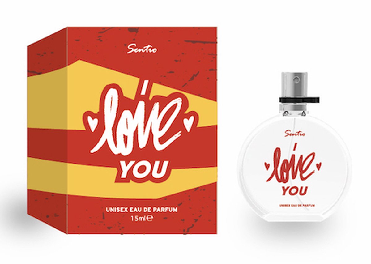 Goedkoopste Sentio Unisex Eau de Parfum - 15 ml - Love You - Parfum Geschenkverpakking | Perfect als klein cadeautje! - Mini Parfumcadeau