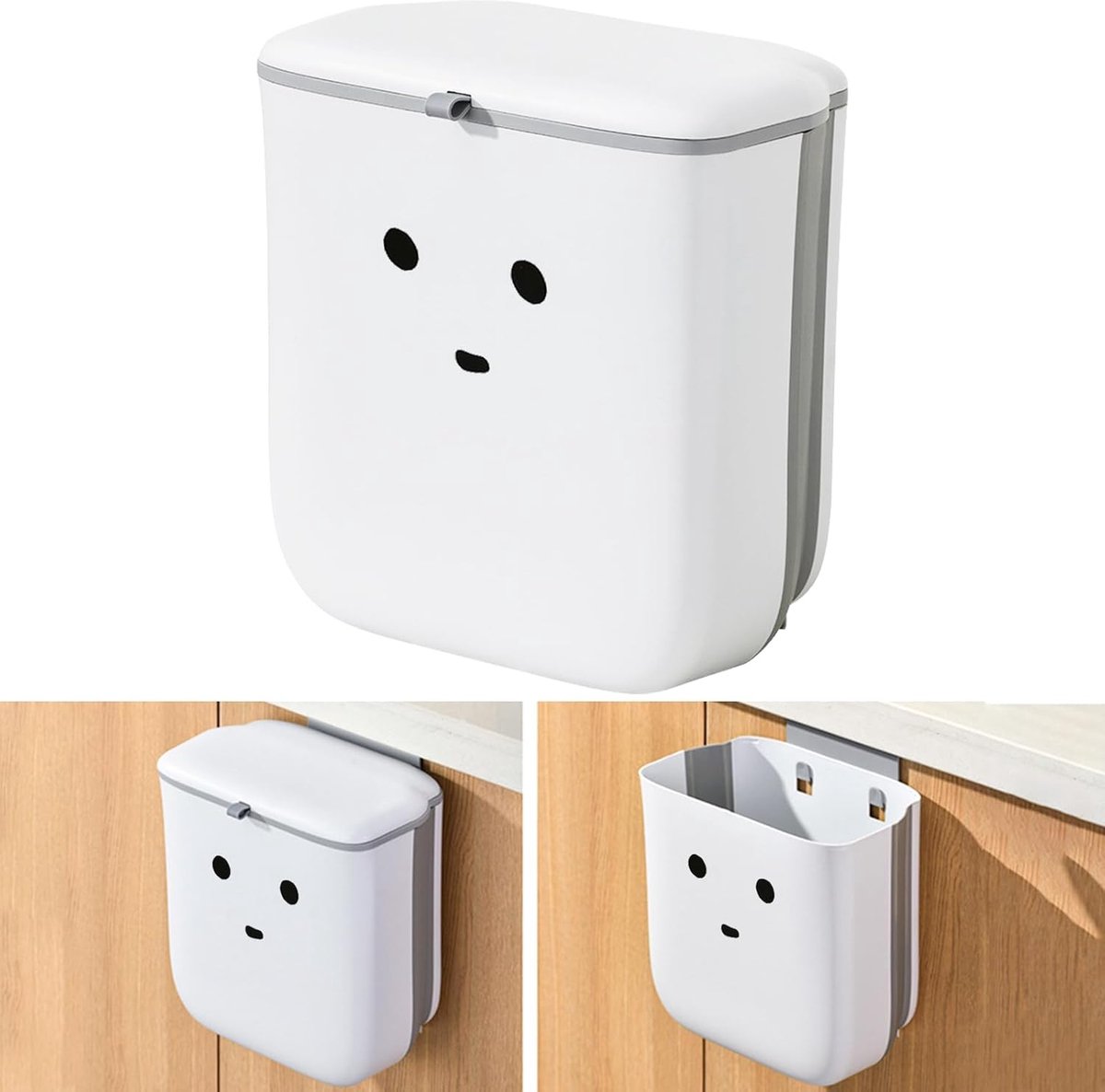 Goedkoopste Inovra ® Luxe Opvouwbare Afvalbak met Deksel voor Keuken en Campinggebruik