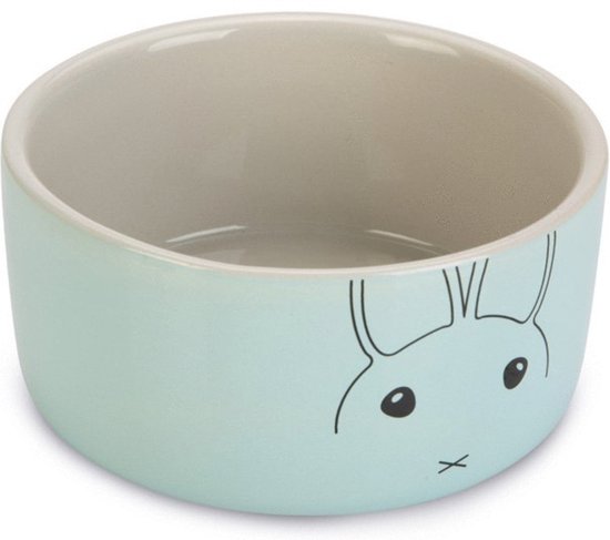 Beeztees Voerbak Konijn Joela - Voerbak - Ø12x5.5 cm Mintgroen