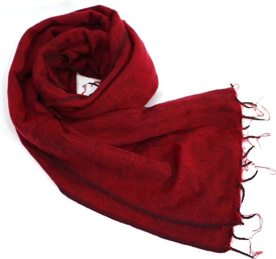 Yoga deken effen - bordeaux van Lotus Craft — afbeelding 3
