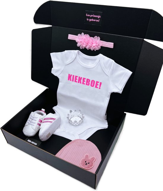 Kraamcadeau meisje met romper, babymuts, babyschoentjes en baby hoofdband - kan ook rechtstreeks als cadeau worden geleverd van Vicloon — afbeelding 2