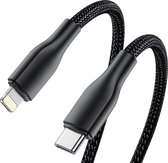 Bol.com Oplader kabel geschikt voor iPhone - Kabel geschikt voor lightning - USB C kabel - Lader kabel aanbieding