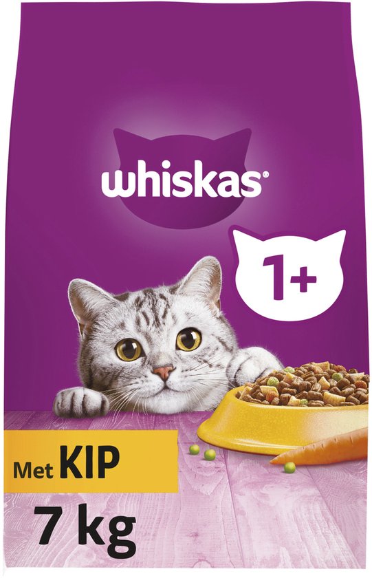 Whiskas Kattenbrokken - Adult 1+ - Kip - zak 7kg
