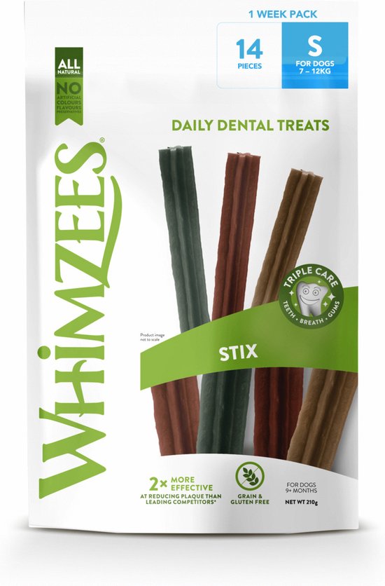 Whimzees Stix S 2weeks - Kauwsnacks - Hond - 14st