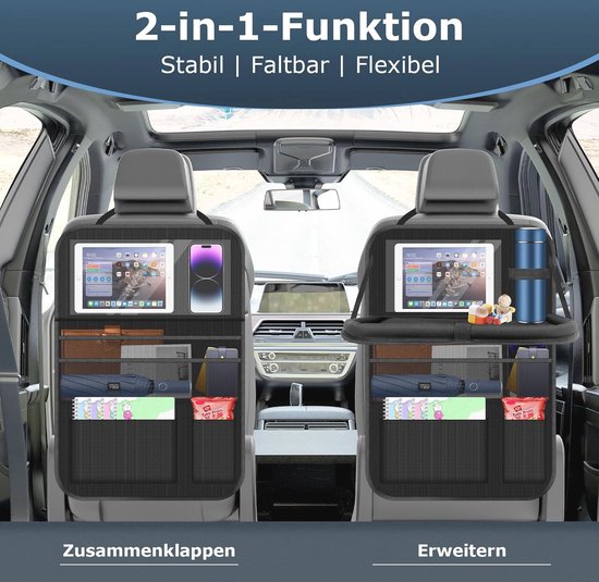 Multifunctionele autostoelorganizer, auto-organizer voor kinderen, met
