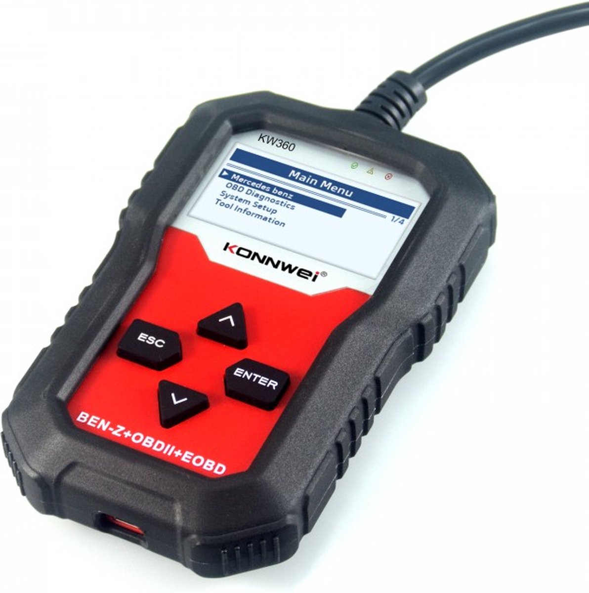 Konnwei KW360 12v Volledige Systeem Diagnostische Scanner Voor Mercedes Benz thumbnail 2
