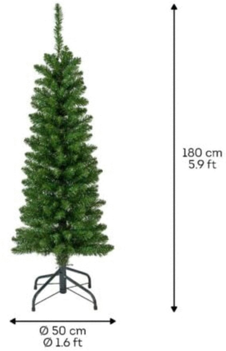 Treb Classic Pencil Pine Kunstkerstboom - 180 cm hoog - Zonder verlichting – foto 2