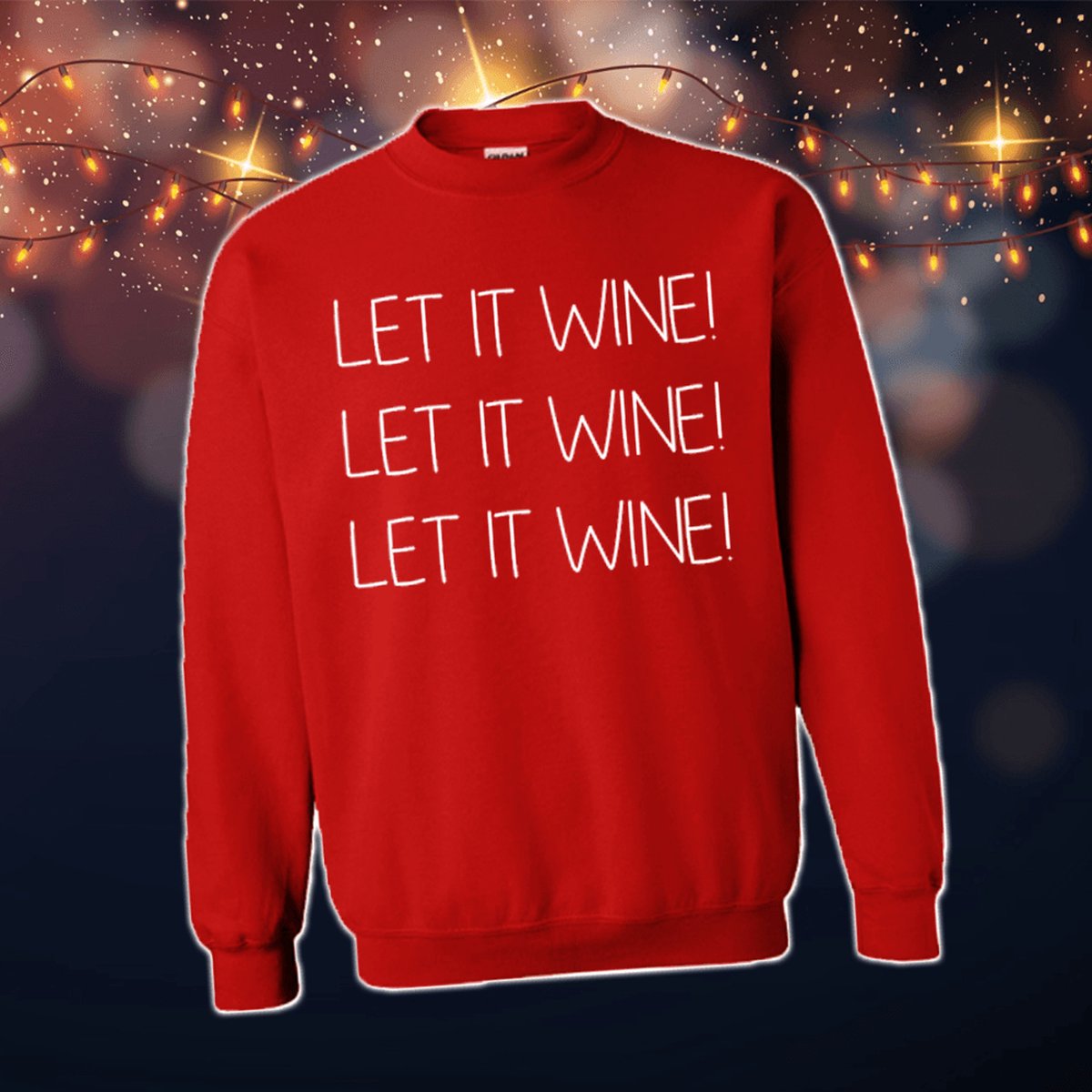 Foute Kersttrui Dames & Heren - Kersttrui met tekst Let it wine | Kersttrui Maat M | Kersttrui Dames - Kersttrui Heren - Grappige Kersttrui met tekst | Namengigant | Incl. 2 jaar garantie