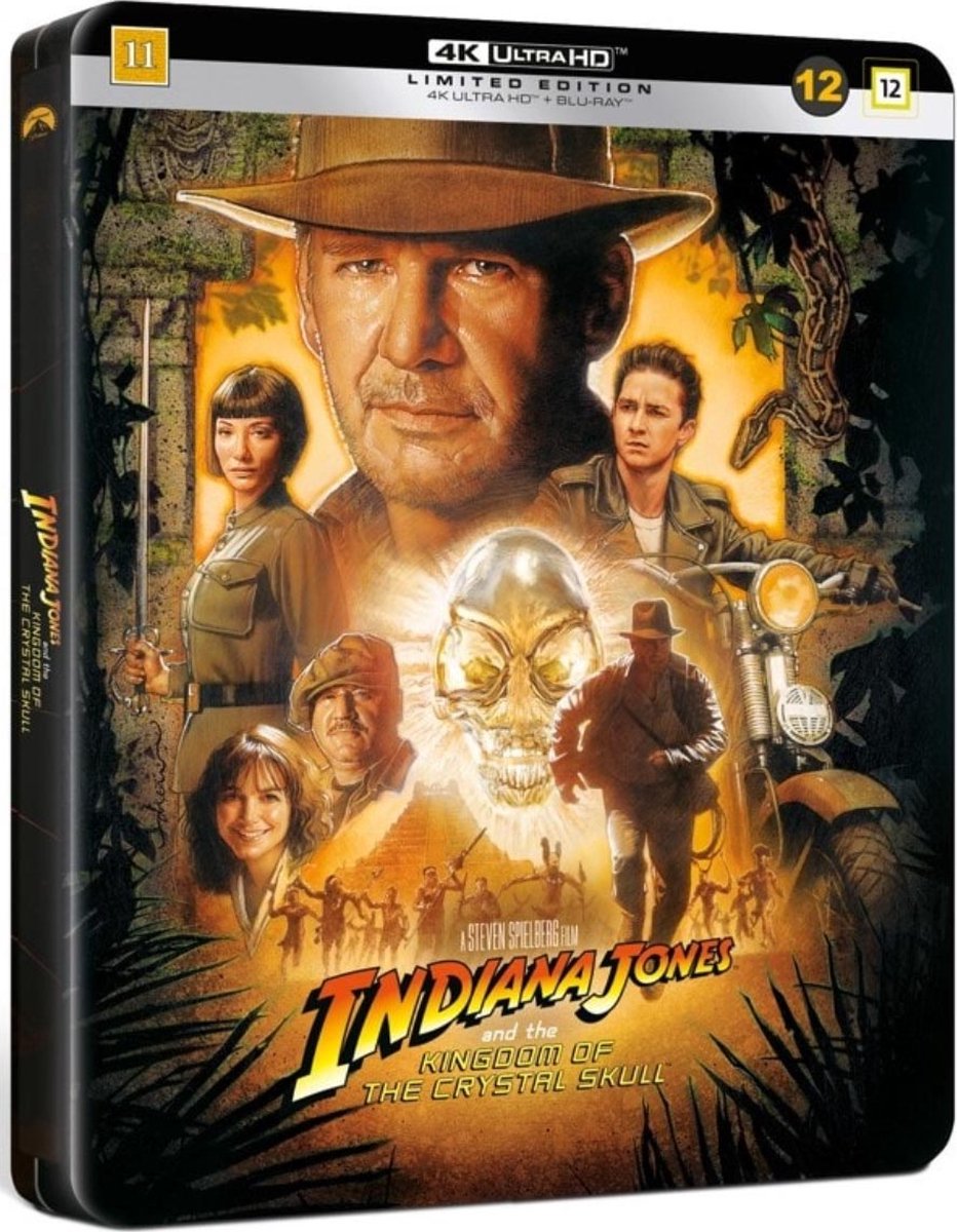 Indiana Jones and the Kingdom of The Crystal Skull - Steelbook - Limited Edition - 4K Ultra HD - Blu-ray - Import-