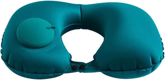 Oreiller de voyage - Oreiller de voyage - Opblaasbaar - Pliable - Support de cou pour les douleurs cervicales - Collier souple pour dormir - Aligner et stabiliser - Taille unique - Support de cou - Bande de cou - Convient aux avions, voitures, etc.