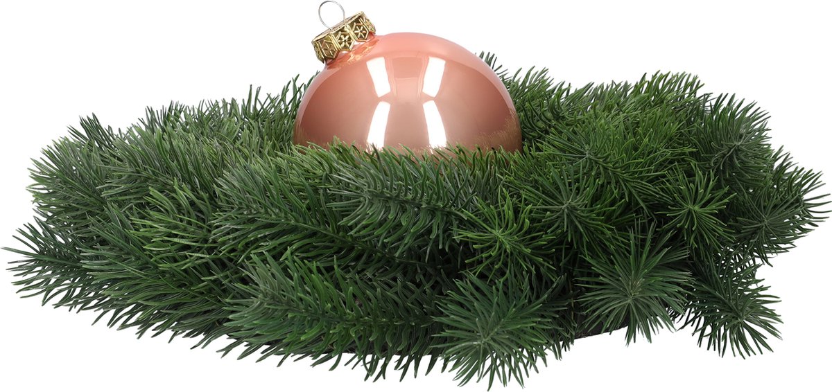 Glazen kerstballen - Set van 4 stuks/100mm - Luxe kerst decoratie - Sfeervolle kerstversiering voor in de kerstboom - Glas - Coral - Brons/Bronskleurig – foto 5