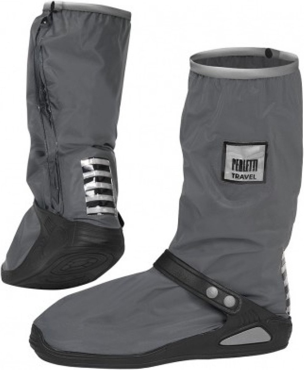 Grijs met reflectie hoge regenoverschoenen (Shoe Cover) van Perletti M