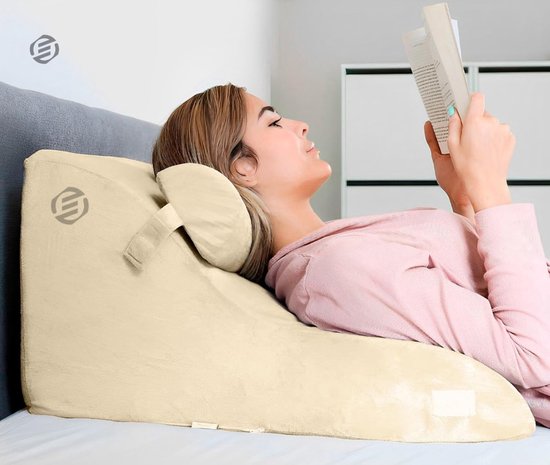 Equivera Leeskussen - Meditatiekussen - Relaxkussen - Zitkussen - Ontspanningskussen - Lekker Lui Lezen - Bookseat - Boekkussen