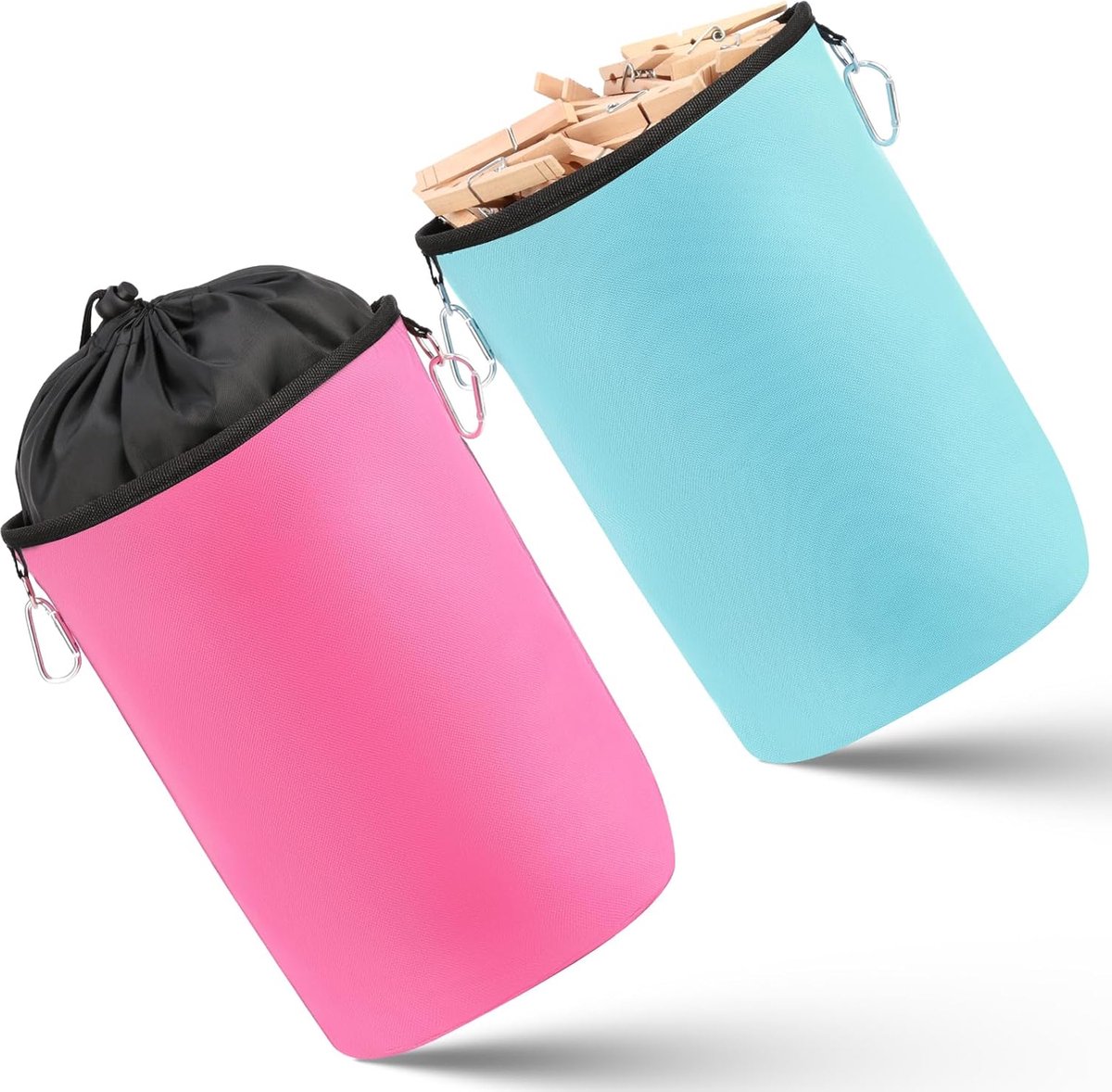 Goedkoopste Inovra ® Stevige Opbergtassen voor Wasknijpers met Handige Ophanghaken en Sluiting voor Binnen en Buiten