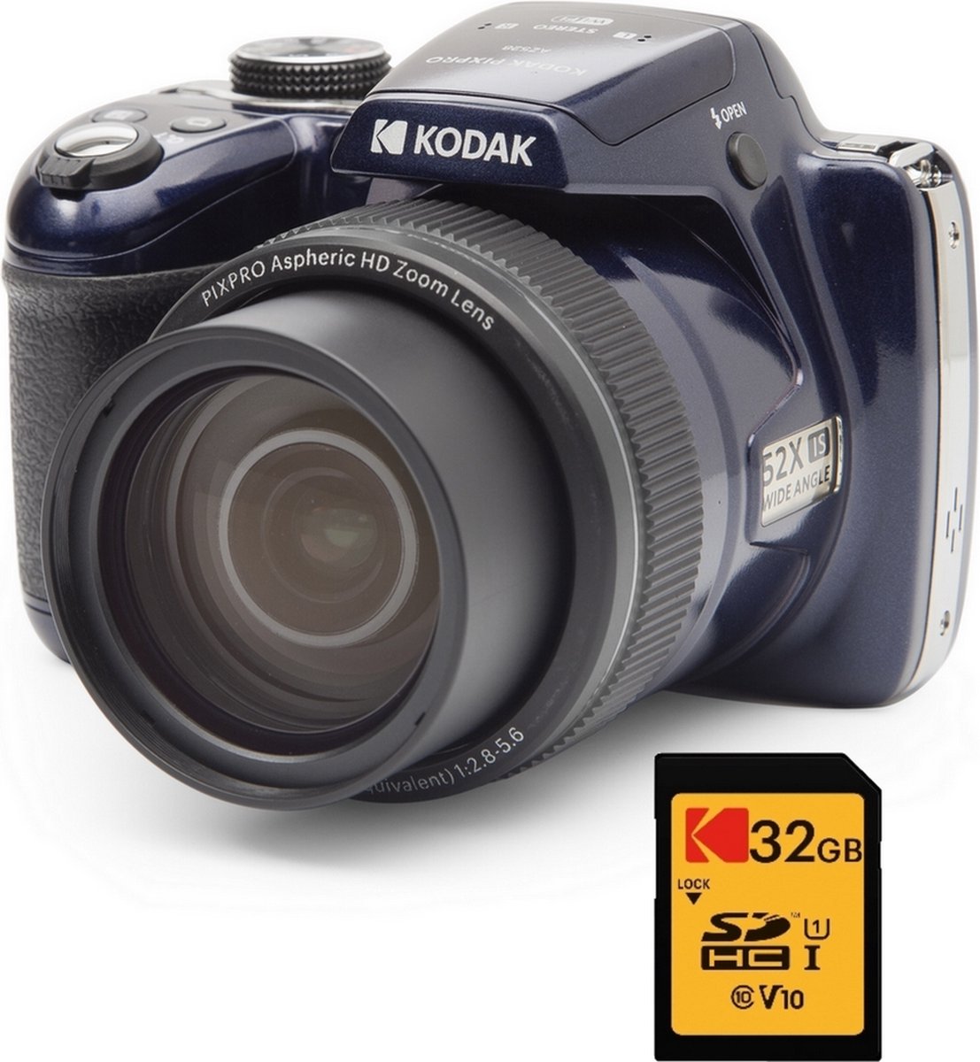 Bol.com Kodak Pixpro AZ528 - Compactcamera - Donkerblauw - +32GB geheugenkaart aanbieding