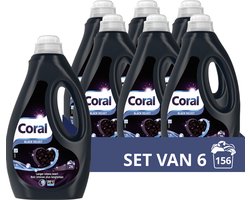 Coral Vloeibaar Wasmiddel - Black Velvet - Voordeelverpakking - 6 x 26 Wasbeurten