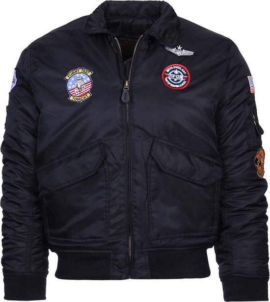MFH US CWU Pilotenjack - Zwart maat XXL