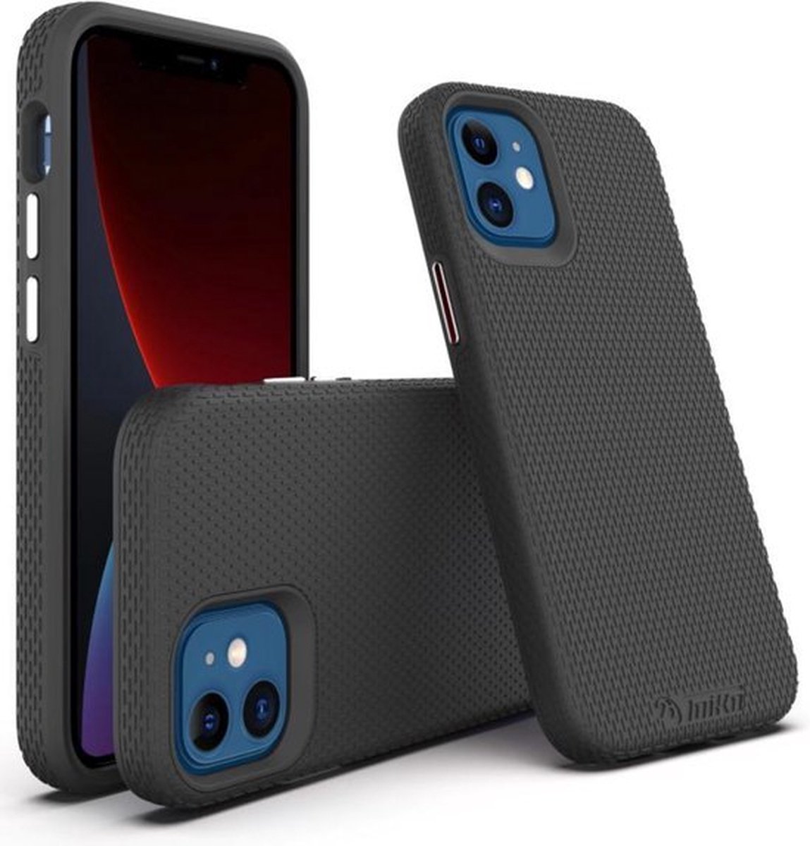 2 lagen Bumper Shockproof Apple iPhone 16 Pro Beschermende robuuste Armor Shel + Hardglass screenprotector