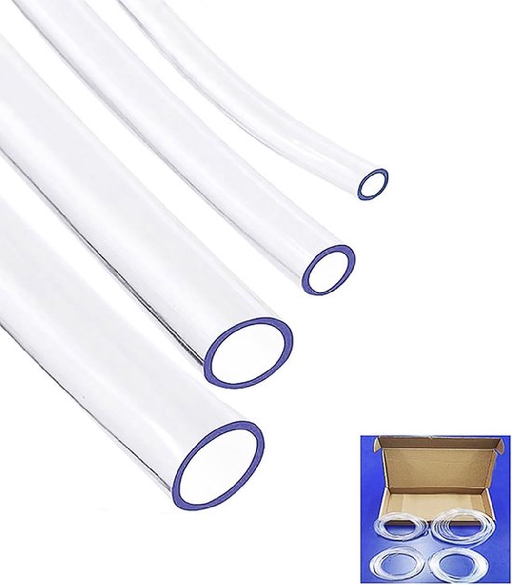 slang Transparante Slang Set, 2mm 3mm 4mm 5mm ID, 12meter Lengh Multifunctionele Slang, Geschikt voor Aquariumslang, Waterslang, Luchtslang