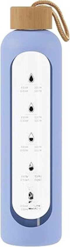 Puur koperen waterfles dot met 2/3 gehamerde bovenkant ± 950 ml (zware uitvoering) - Koper